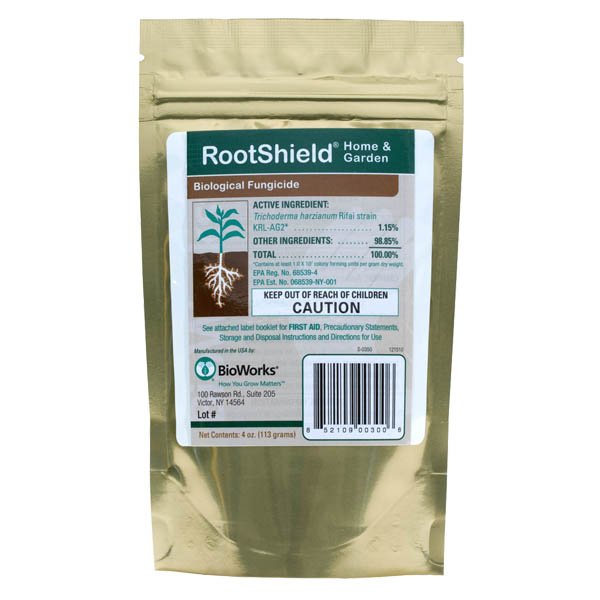 Гранулы RootShield® Home & Garden Trichoderma в контейнере из майлара.