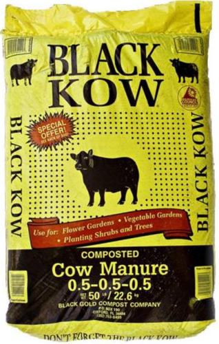 Мешок компостированного коровьего навоза Black Kow.