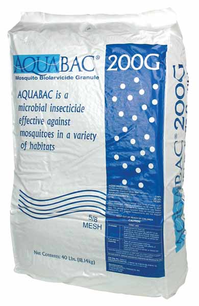 AQUABAC® 200G Granular Bti Mosquito Control на белом изолированном фоне.